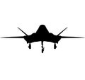 USAF US Air Force army military stealth multirole combat aircraft Northrop YF-23 Black Widow II McDonnell Douglas Advanced Tactica Royalty Free Stock Photo