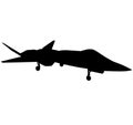 USAF US Air Force army military stealth multirole combat aircraft Northrop YF-23 Black Widow II McDonnell Douglas Advanced Tactica Royalty Free Stock Photo