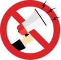 usage of megaphone prohibited in this area Royalty Free Stock Photo