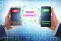 Usage of smartphone in smart contracts