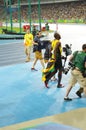 Usain Bolt victory walk at Rio2016 Olympics Royalty Free Stock Photo