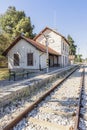 Usak, Turkey July 1, 2023 The historical Inay Train Station, built in 1897, continues to serve those who love train travel today