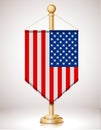 USAs flag on flagstaff