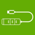 USB adapter connectors icon green