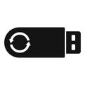 Usb backup icon simple vector. Data cloud Royalty Free Stock Photo