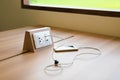 USB Battery Charger on the Table Royalty Free Stock Photo