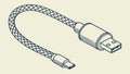 USB-C Cable Connectivity Tech Accessory, vector design Generative AI Royalty Free Stock Photo