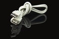 USB Cable on Black Royalty Free Stock Photo