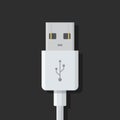 USB cable connector cord on dark background Royalty Free Stock Photo