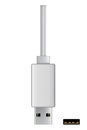 Usb cable connector, Type A. Realistic vector of phone jack for cabling in white color. Cable for charging or Royalty Free Stock Photo