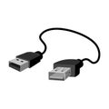 USB cable icon in monochrome style isolated on white background. Personal computer accessories symbol stock vector Royalty Free Stock Photo
