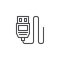 USB cable line icon Royalty Free Stock Photo