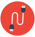 usb cable, micro usb, Isolated Vector icons that can be easily modified or edit Royalty Free Stock Photo