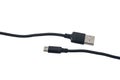 USB cable and mini close up on white Royalty Free Stock Photo