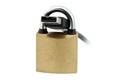 USB cable and Padlock Royalty Free Stock Photo