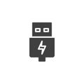 USB charging cable vector icon Royalty Free Stock Photo