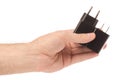 Usb charging in hand Royalty Free Stock Photo