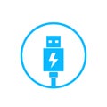 Usb charging plug icon