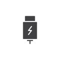 USB charging plug icon vector Royalty Free Stock Photo