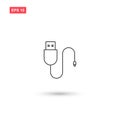 Usb charging plug vector isolated 6 Royalty Free Stock Photo