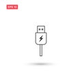 Usb charging plug vector isolated 3 Royalty Free Stock Photo