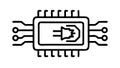 USB Circuit Board Icon: Connectivity Digital Technology, vector design Generative AI Royalty Free Stock Photo
