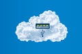Usb cloud , Cloud computing concept Royalty Free Stock Photo