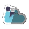 Usb and cloud computing design Royalty Free Stock Photo