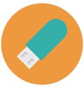 Usb Color Isolated Vector Icon that can be easily modified or edit Royalty Free Stock Photo