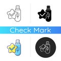 Usb connection check icon Royalty Free Stock Photo