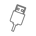 usb connection isolated icon design