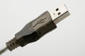 USB connection macro closeup over white Royalty Free Stock Photo