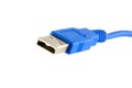 USB Connector and Cable Royalty Free Stock Photo