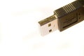 connector in closeup over white isolated background Royalty Free Stock Photo