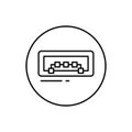 USB, connector icon. Simple line, outline vector elements of connectors and cables icons for ui and ux, website or mobile Royalty Free Stock Photo