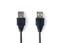 USB data cable plug, black cable for data transfer Royalty Free Stock Photo