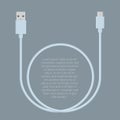 Usb data cable template Royalty Free Stock Photo