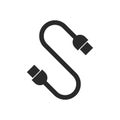 USB data transfer,cable icon Royalty Free Stock Photo