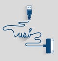 USB design, vector illustration. Royalty Free Stock Photo