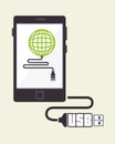 USB design, vector illustration. Royalty Free Stock Photo