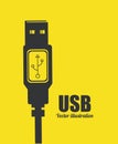 USB design , vector illustration. Royalty Free Stock Photo