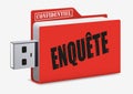 A USB key containing the confidential file of an investigation Royalty Free Stock Photo