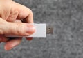 USB Drive in the Hand Royalty Free Stock Photo