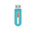 Usb drive icon illustrated in vector on white background Royalty Free Stock Photo