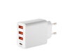 Usb electric charger plug-in isolated on a white background. Close-up Royalty Free Stock Photo