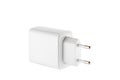 Usb electric charger plug-in isolated on a white background. Close-up Royalty Free Stock Photo