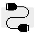 Usb extension icon. Electric power. Network connection background. Vector illustration. stock image.