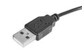 Usb extention cable with connector on white surface Royalty Free Stock Photo