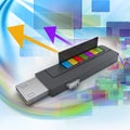 Usb flash drive and books Royalty Free Stock Photo