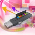 Usb flash drive and books Royalty Free Stock Photo